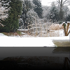 Pastorij tuin in de sneeuw foto 2009